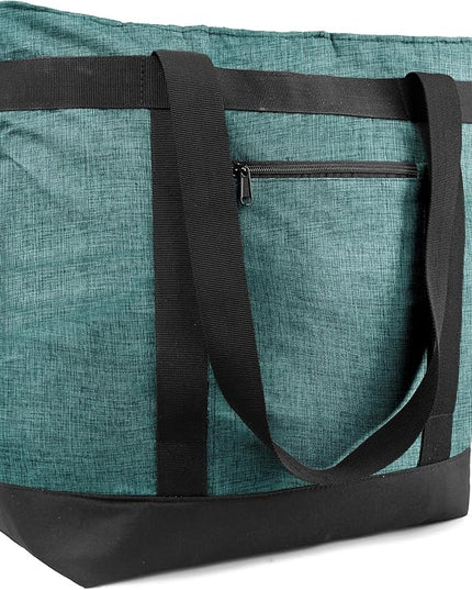BeeGreen Cooler Bag Soft Leakproof Insulated Tote with Zipper for Beach Travel Grocery