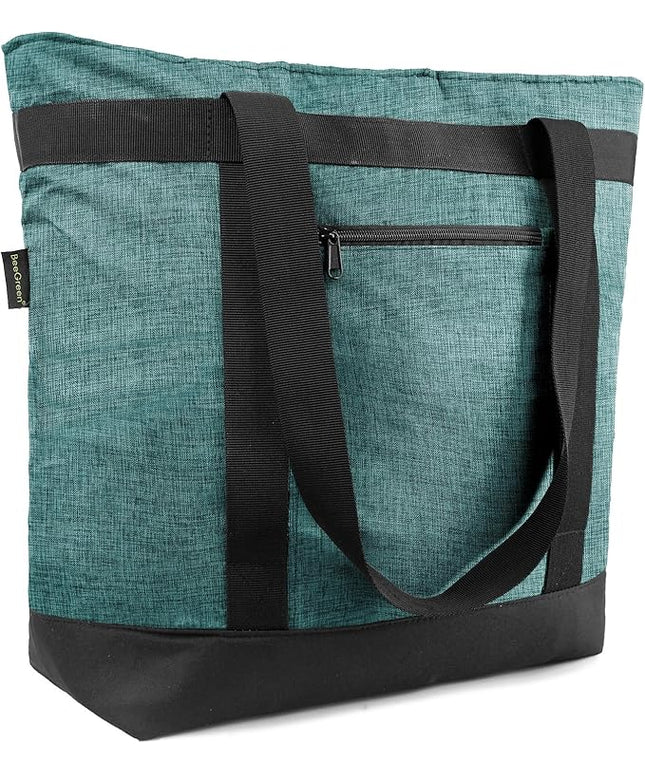 BeeGreen Cooler Bag Soft Leakproof Insulated Tote with Zipper for Beach Travel Grocery