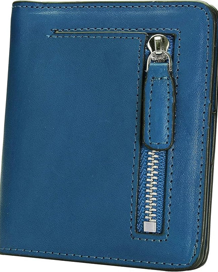 AINIMOER Small Leather Wallet for Women, Ladies Credit Card Holder RFID Blocking Women's Mini Bifold Pocket Purse