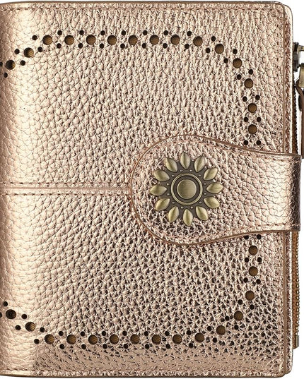 Lavemi Womens Leather Wallet Small Compact RFID Blocking Credit Card Case Purse with Zipper Pocket | Small, Compact, RFID Blocking, Zipper Pocket, Small, Compact