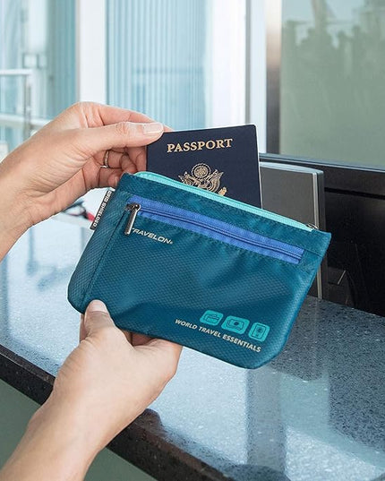 Travelon World Travel Essentials Set of 2 Currency and Passport Organizers