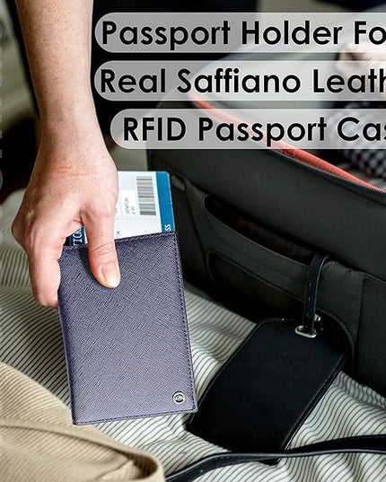 2 Passport Holder - Travel Essentials, RFID Blocking Wallet Credit Card Organiser, Plain Accessories Slim Cover For Men & Women | Travel Essentials, RFID Blocking, Wallet, Accessories, Slim Cover