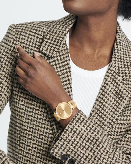 Movado Bold Horizon Ultra Thin Watch for Men and Women - Swiss Made - Water Resistant 3ATM/30 Meters - Sleek and Slim Premium Luxury Wristwatch for Everyone - 40mm