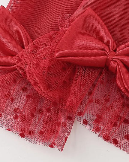 BABEYOND Lace Gloves for Women - Bow Short Prom Gloves Evening Elegant Accessories for Wedding Opera Party