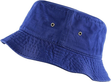 The Hat Depot Bucket Hat - Unisex 100% Cotton & Denim UPF 50 Packable Summer Travel Beach Sun Hat