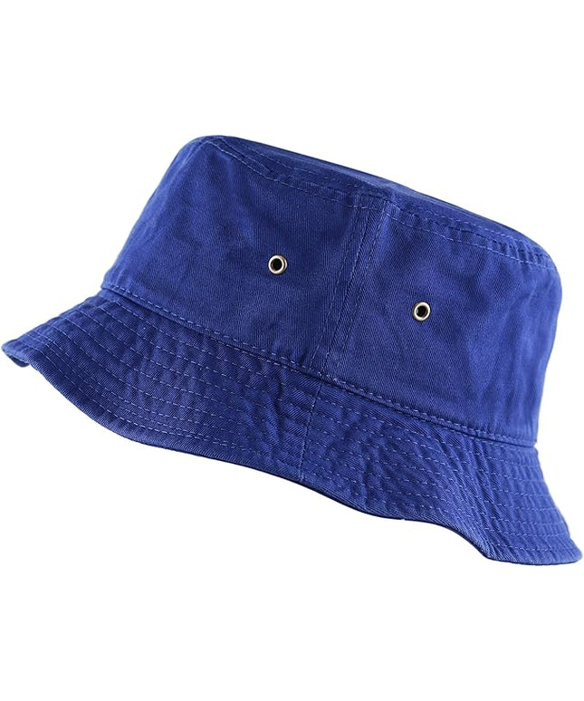 The Hat Depot Bucket Hat - Unisex 100% Cotton & Denim UPF 50 Packable Summer Travel Beach Sun Hat