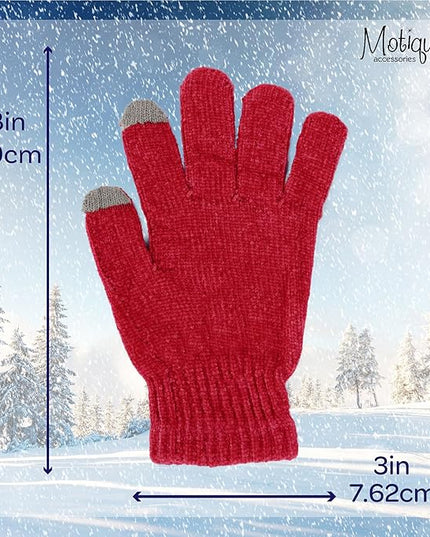 Motique Accessories Chenille Gloves Women Winter Magic Warm Gloves