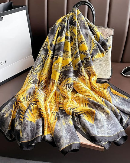 Fashion Scarves Scarf 100% Silk Feeling Scarf Silk Like Scarves Long Lightweight Sunscreen Shawls for Women