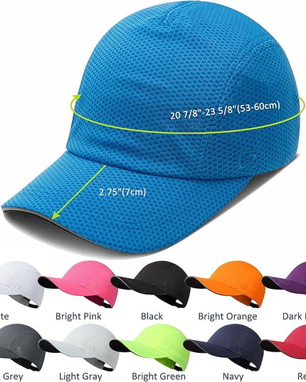 GADIEMKENSD Women's Race Day Running Cap Performance Mesh Hat - Excellent Ventilation, Lightweight, Reflective Safety