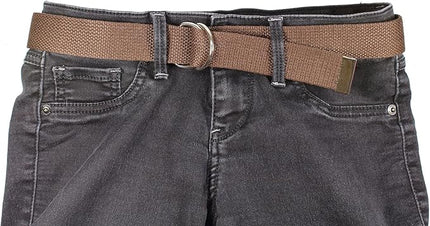Gelante Canvas Web D Ring Belt Silver Buckle Military Style for men & women 1 or 3 pcs