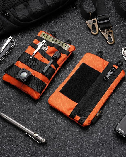 VIPERADE VE3-P EDC Pouch Small EDC Tool Bag Organiser Bag Pocket Organiser Nylon Multitool Bag Small for Torch Multitools Pen Notebook Black