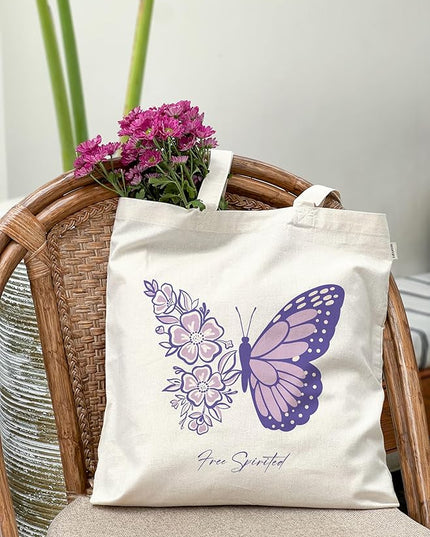 Eco Right Tote Bag for Women, Reusable Grocery Bag, Canvas Tote Bag for Shopping, Cotton Bag for Daily Use, Gifts for Women