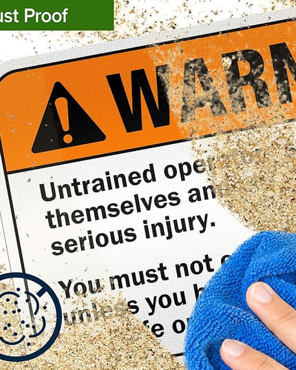 Warning Untrained Operators Subject Themselves And Others To Death Sign, 12x18 Inches, 3M EGP Reflective .063 Aluminum, Fade Resistant, Made in USA by My Sign Center