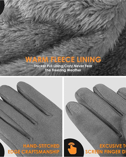Cold Weather Womens Gloves, Winter Gloves for Women Thermal Warm Fleece Lined, Touchscreen Gloves for Christmas Gifts