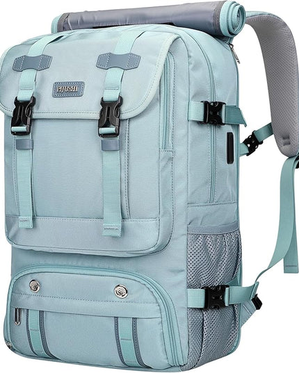 PIJUSHI Travel Backpack for Women Carry on Luggage Backpack Flight Approved Convertible Duffle Bag Fit 16 Inch Laptop(PE037 Blue)