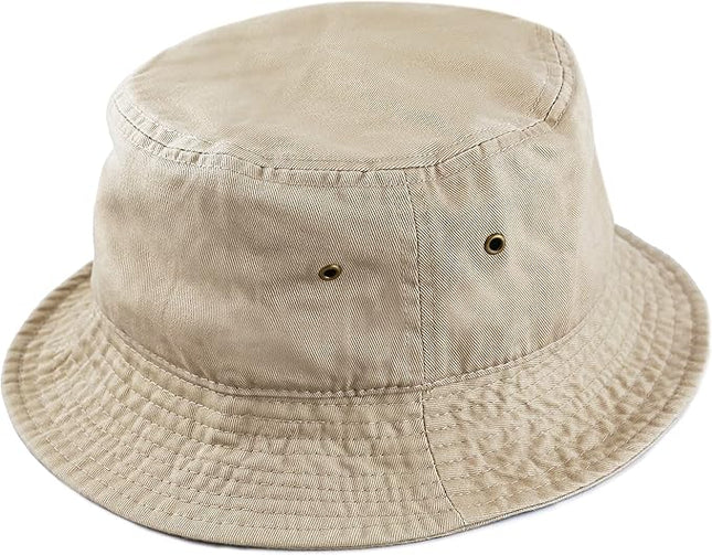 The Hat Depot Bucket Hat - Unisex 100% Cotton & Denim UPF 50 Packable Summer Travel Beach Sun Hat