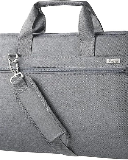 Voova Laptop Bag 13-14 Inch, 360° Protective Laptop Case Sleeve with Shoulder Strap Compatible with Macbook Air 13, MacBook Pro 13/14, Waterproof Computer Bag Slim Briefcase for Men Women, Grey