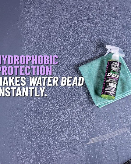 Chemical Guys HydroSpeed Ceramic Quick Detailer Spray - SiO2 Shine Car Detailer Spray for Cars, Trucks, SUVs, Motorcycles and RVs, Boosts Gloss, Hydrophobic Protection and Slickness, 16 oz