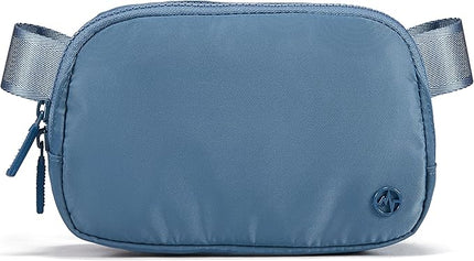 Pander Two Way Zipper Fanny Pack Nylon Everywhere Belt Bag for Women, Water Repellent Waist Packs, Crossbody Bags with Adjustable Strap (Indigo Blue).
