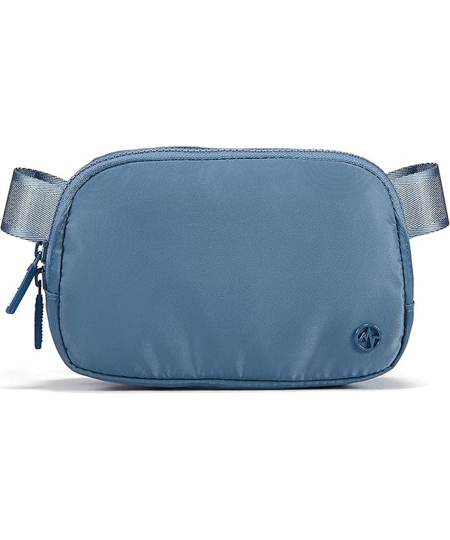 Pander Two Way Zipper Fanny Pack Nylon Everywhere Belt Bag for Women, Water Repellent Waist Packs, Crossbody Bags with Adjustable Strap (Indigo Blue).