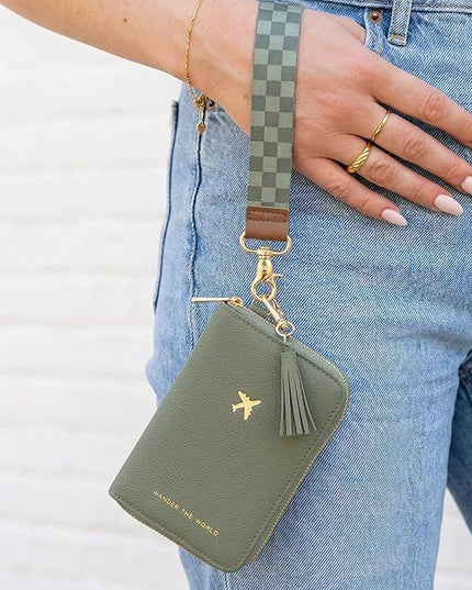 Beautiful Passport Holder for Travel with Wristlet Strap - All-in-One Wallet for Women with Card Slots and Tassel Keychain - Perfect Case to Keep Your Travel Documents Organized & Safe