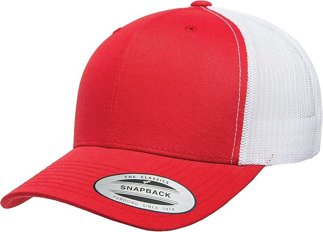 Yupoong Classic Premium Mesh 6 Panel Retro Trucker Cap | Mid Profile Snapback | OSFA | Bulk Pack Available