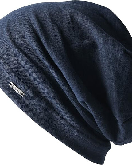 CHARM Cotton Summer Beanie for Men & Women - Slouchy Lightweight Chemo Headwear for Women, Hipster Fashion Slouchy Hat