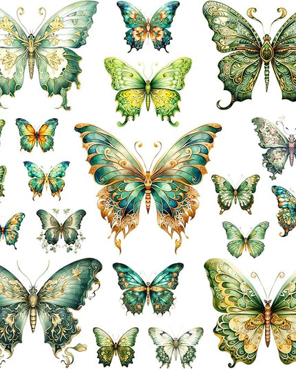 XERE 400 Pcs Butterflies Flora and Fauna Scrapbook Stickers Set for Scrapbooking and Journaling Notebooks, Junk Journal Supplies, Sketchbook, Bookmark Making, Planner Sticker