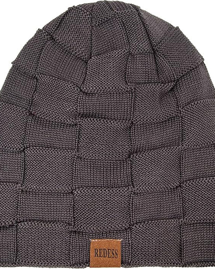 REDESS Beanie Hat for Men and Women Winter Warm Hats Knit Slouchy Thick Skull Cap