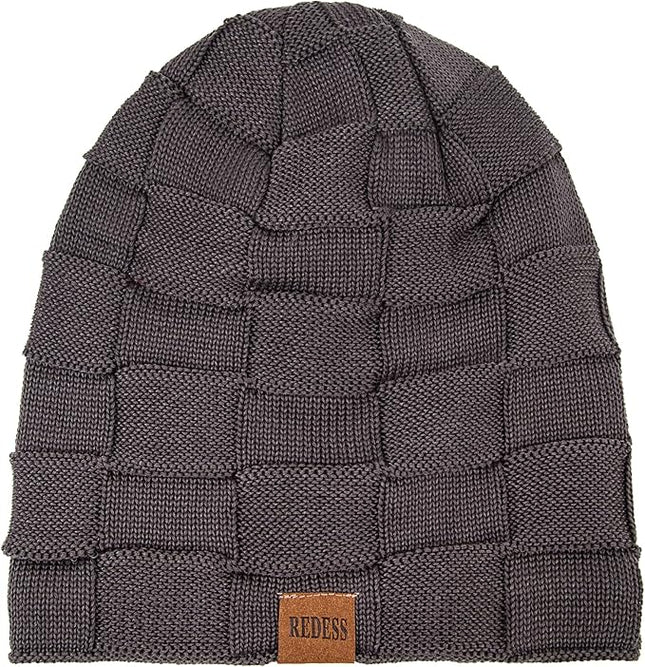 REDESS Beanie Hat for Men and Women Winter Warm Hats Knit Slouchy Thick Skull Cap