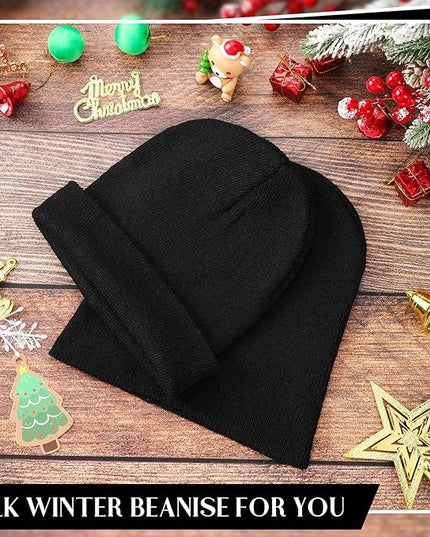 Tarpop 96 Pack Beanies Unisex Bulk for Men Women, Winter Beanie Hats Packs Knit Hat Warm Skull Cap Homeless