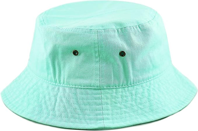 The Hat Depot Bucket Hat - Unisex 100% Cotton & Denim UPF 50 Packable Summer Travel Beach Sun Hat