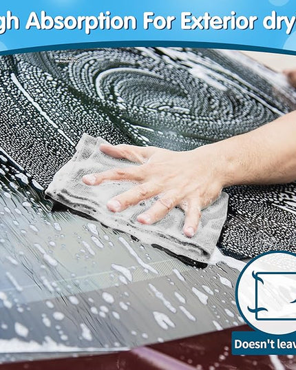 FIXSMITH Grey Microfiber Cleaning Cloth, Pack of 50, 16"X12" Cleaning Rags for Housekeeping and Kitchen, Reusable Shop Towels, Microfiber Towels for Cars, Lint Free, Scratch-Free, Highly Absorbent
