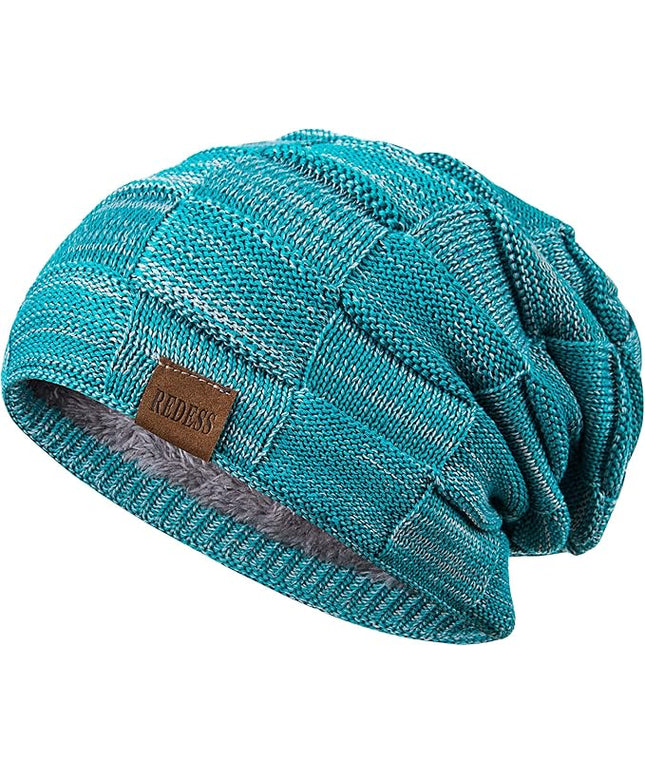 REDESS Beanie Hat for Men and Women Winter Warm Hats Knit Slouchy Thick Skull Cap