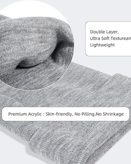 Gelante Unisex Beanie Cap Knitted Warm Solid Color and Multi-Color Multi-Packs