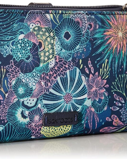 Sakroots Artist Circle Smartphone Crossbody in Coated Canvas, Detachable Wristlet Strap