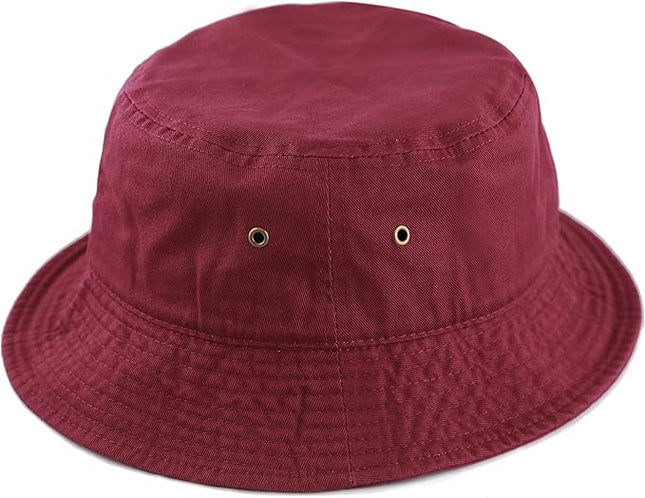The Hat Depot Bucket Hat - Unisex 100% Cotton & Denim UPF 50 Packable Summer Travel Beach Sun Hat