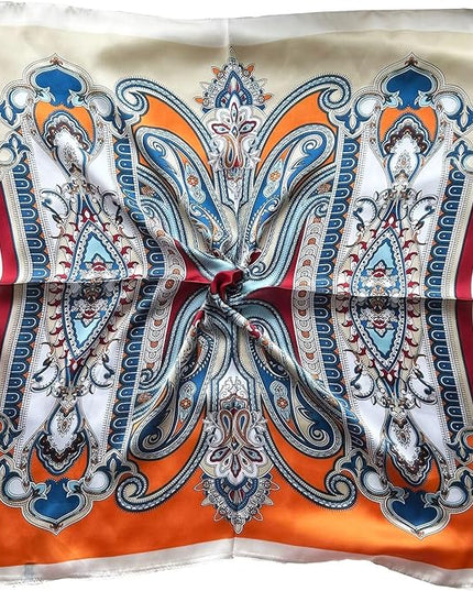 Head Bandanas Scarf for Women Silk Satin Hair Scarf Lightweight Vintage Fashion Square Neck Scarves Gift