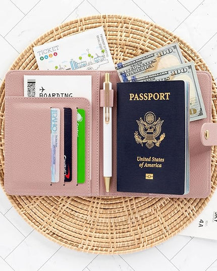 Beautiful Passport Holder for Travel – Cute Cover with Pen Holder to Keep Your Travel Documents Organized & Safe – Quality Passport Wallet for Women & Men and Great for Gifting