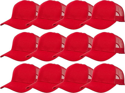 Gelante Mesh Trucker Hat Baseball Cap Structured Front Panel Wholesale LOT 12 Pack