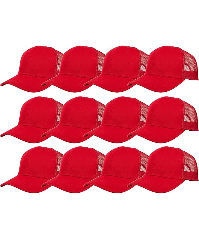 Gelante Mesh Trucker Hat Baseball Cap Structured Front Panel Wholesale LOT 12 Pack
