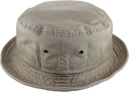 Gelante Solid Color 100% Cotton Bucket Hat for Women and Men Packable Travel Summer Beach Hat