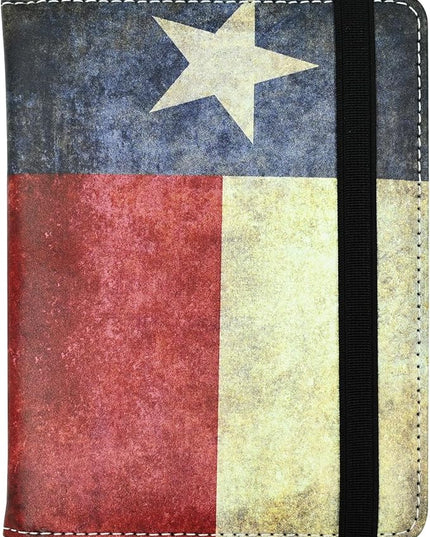 Texas Vintage Flag Passport Holder for Women and Men PU Leather Passport Cover for Travel