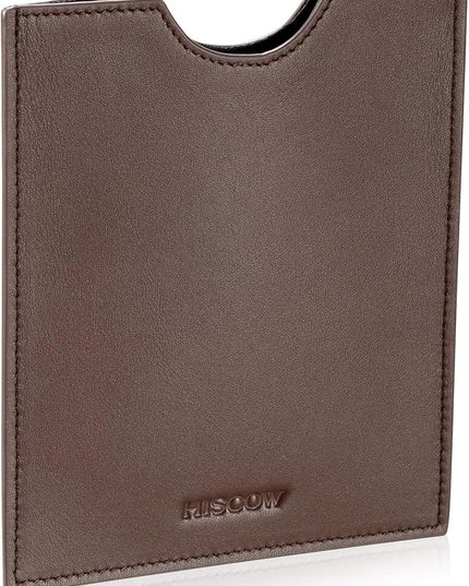 HISCOW Minimalist Passport Sleeve - Italian Calfskin (Brown)