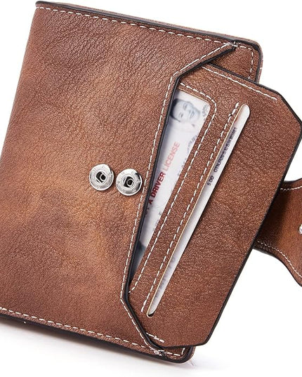 BOSTANTEN Women Leather Wallet RFID Blocking Small Bifold Zipper Pocket Wallet Card Case Purse with ID Window