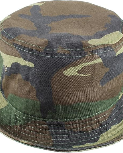 Gelante Solid Color 100% Cotton Bucket Hat for Women and Men Packable Travel Summer Beach Hat