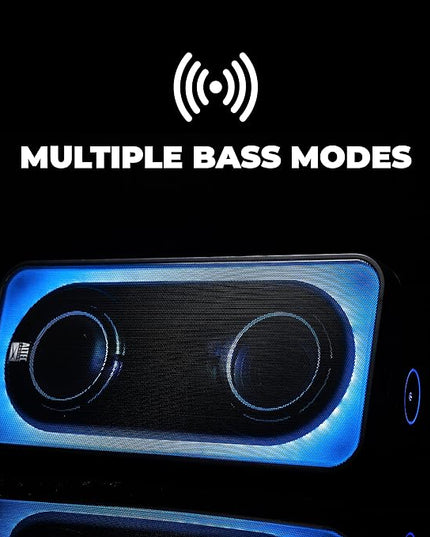 Altec Lansing Shockwave 200 Wireless Party Speaker 180W Bluetooth Speaker with a Long Lasting 12 Hour Battery, Multi LED Party Modes, Multiple bass Boost Modes, Party Sync, AM/FM Radio