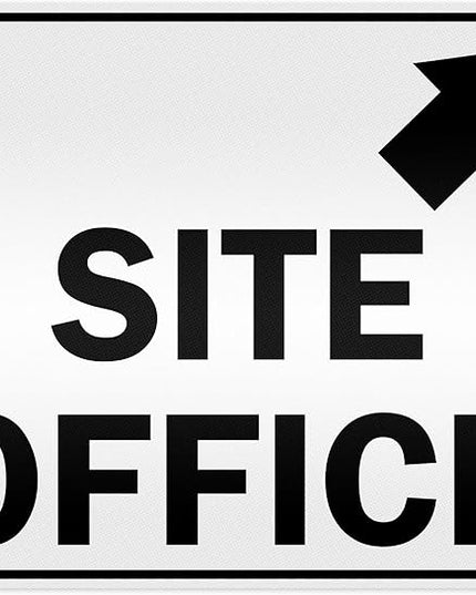 Site Office Up Right Arrow Sign, 24x30 Inches, 3M EGP Reflective .080 Aluminum, Fade Resistant, Made in USA by My Sign Center