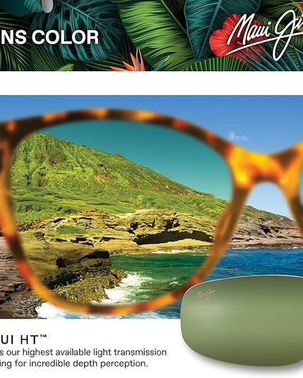 Maui Jim Polarized Men's and Women's Hookipa Rectangular Sunglasses