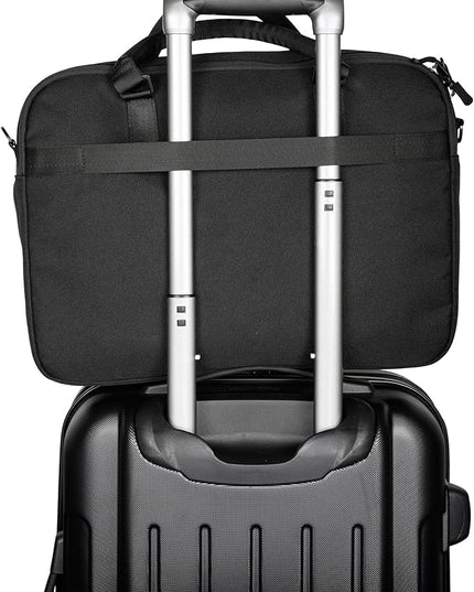 Kenneth Cole Recycled Polyester Slim 16" Laptop Business Briefcase, Black